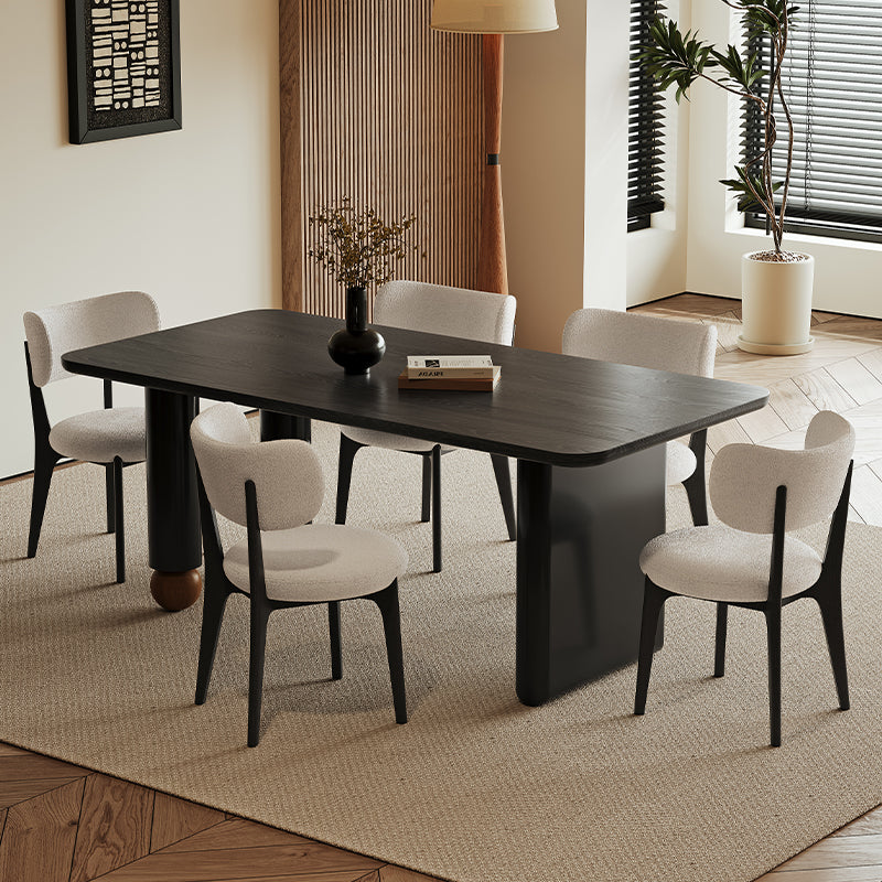 T985-9 Meja Makan Kayu Pepejal Kreatif