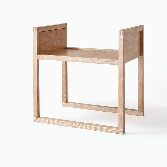DZ-UU Uniquely Shaped Solid Wood Vanity Stools