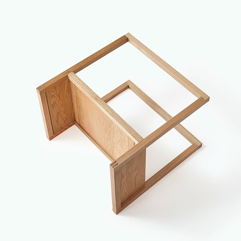DZ-UU Uniquely Shaped Solid Wood Vanity Stools